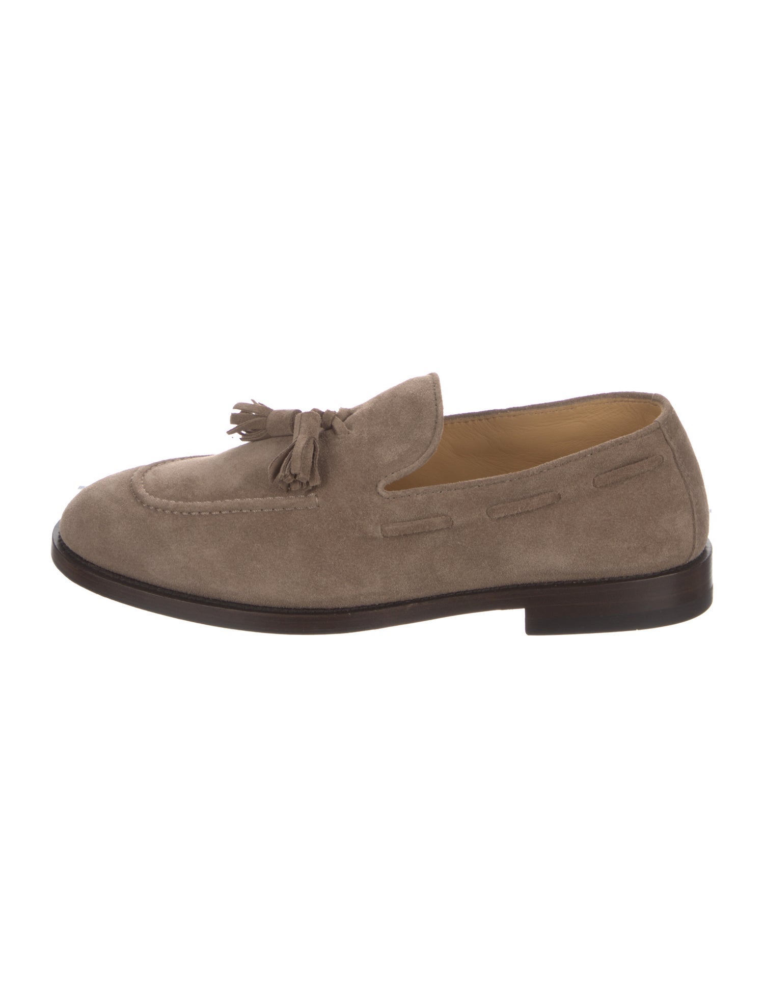 Brunello Cucinelli Suede Tassel Accents Dress Loafers w/ Tags