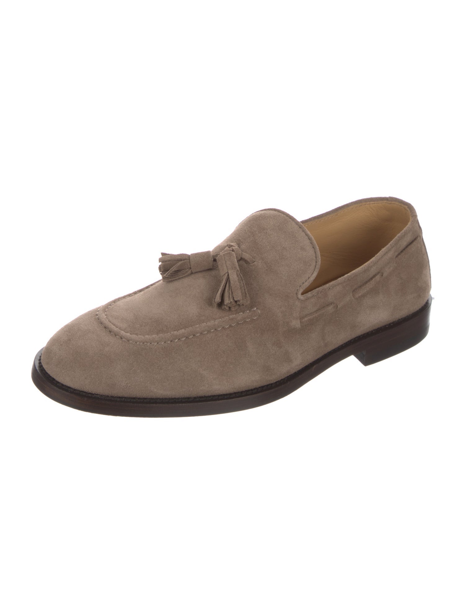 Brunello Cucinelli Suede Tassel Accents Dress Loafers w/ Tags