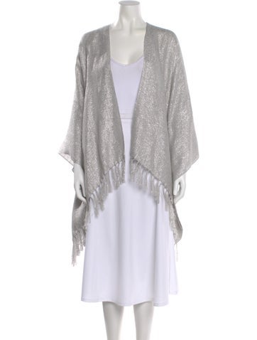Pre-owned Brunello Cucinelli Linen V-neck Sweater In Silver