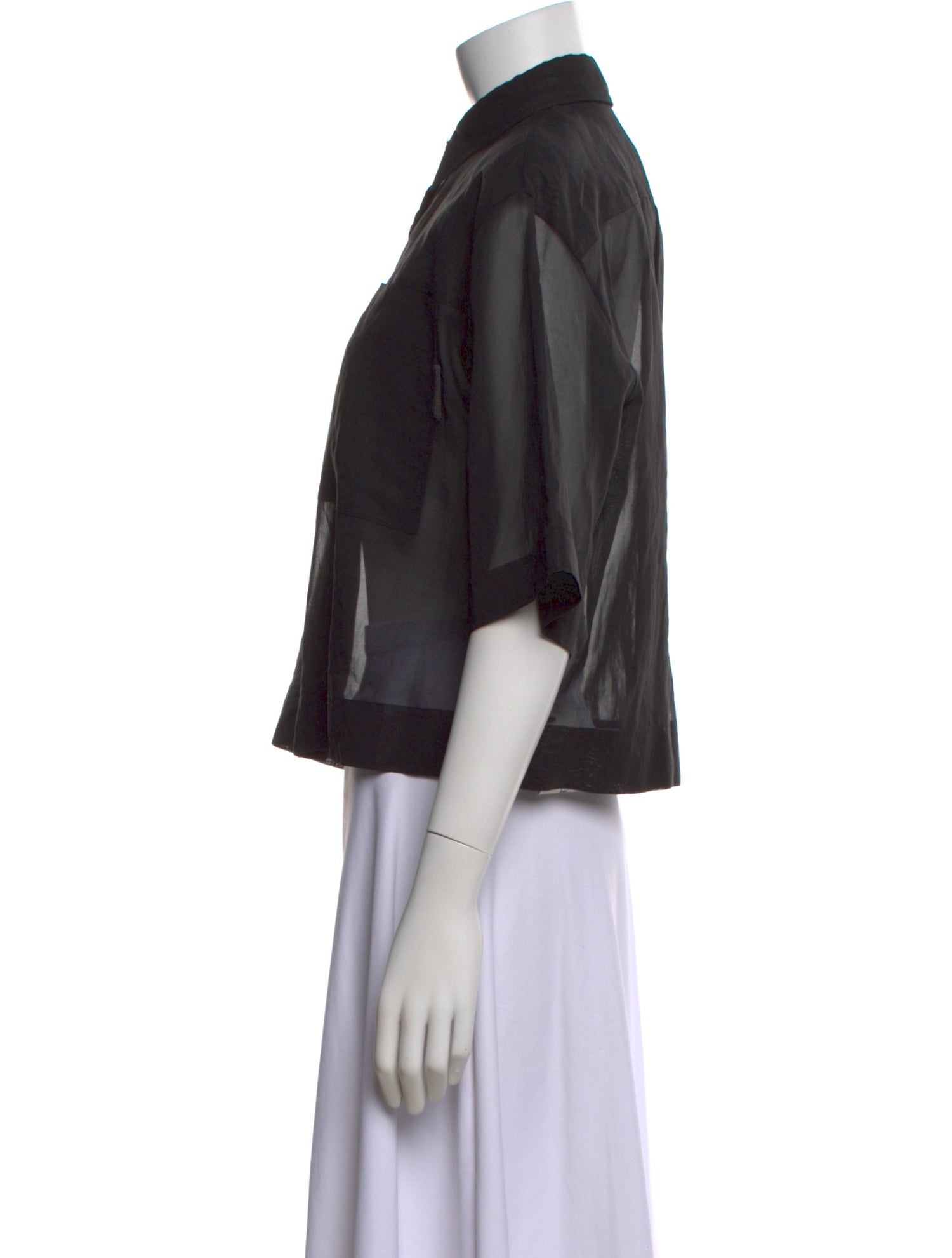Brunello Cucinelli Short Sleeve Button-Up Top