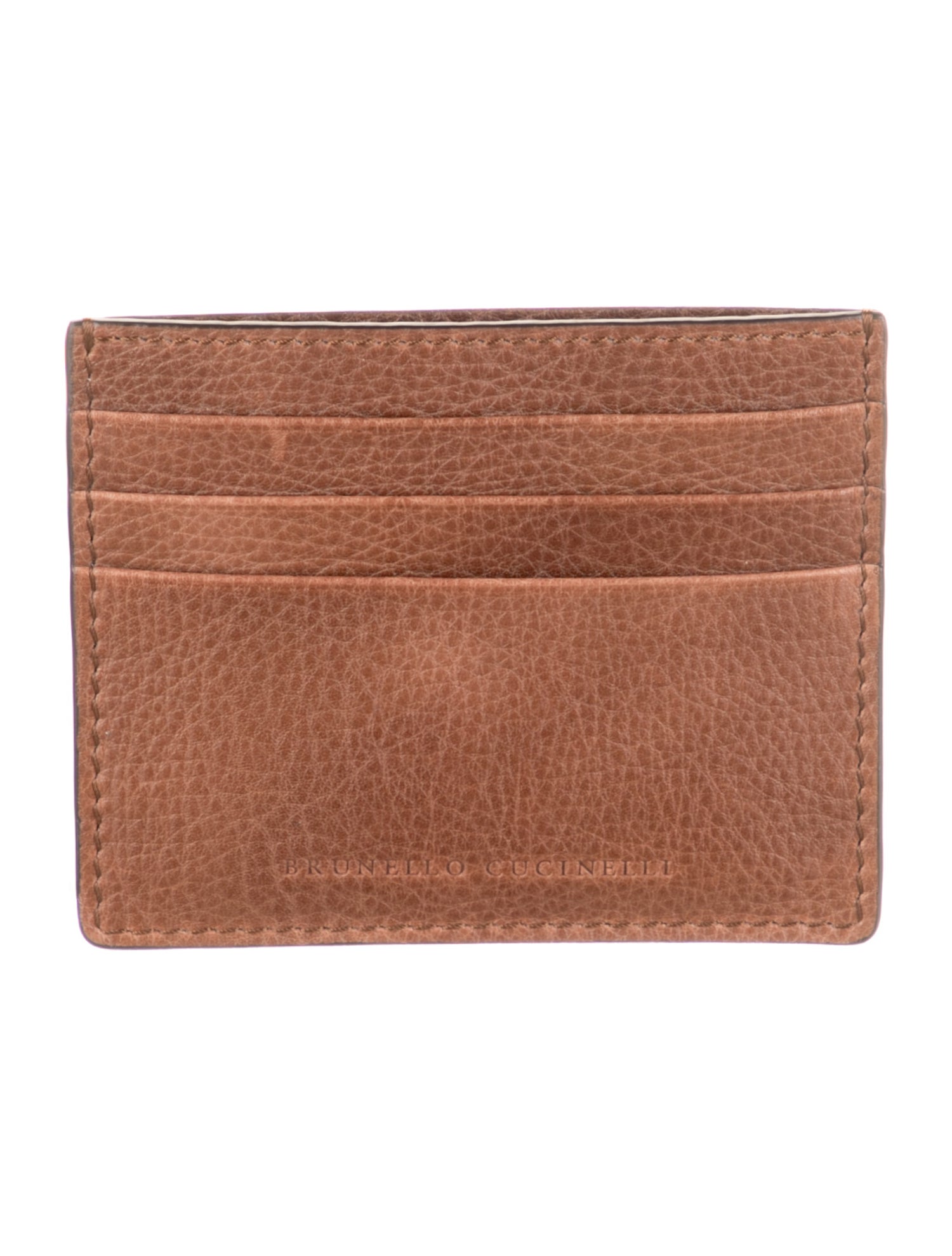 Brunello Cucinelli Leather Printed Card Holder