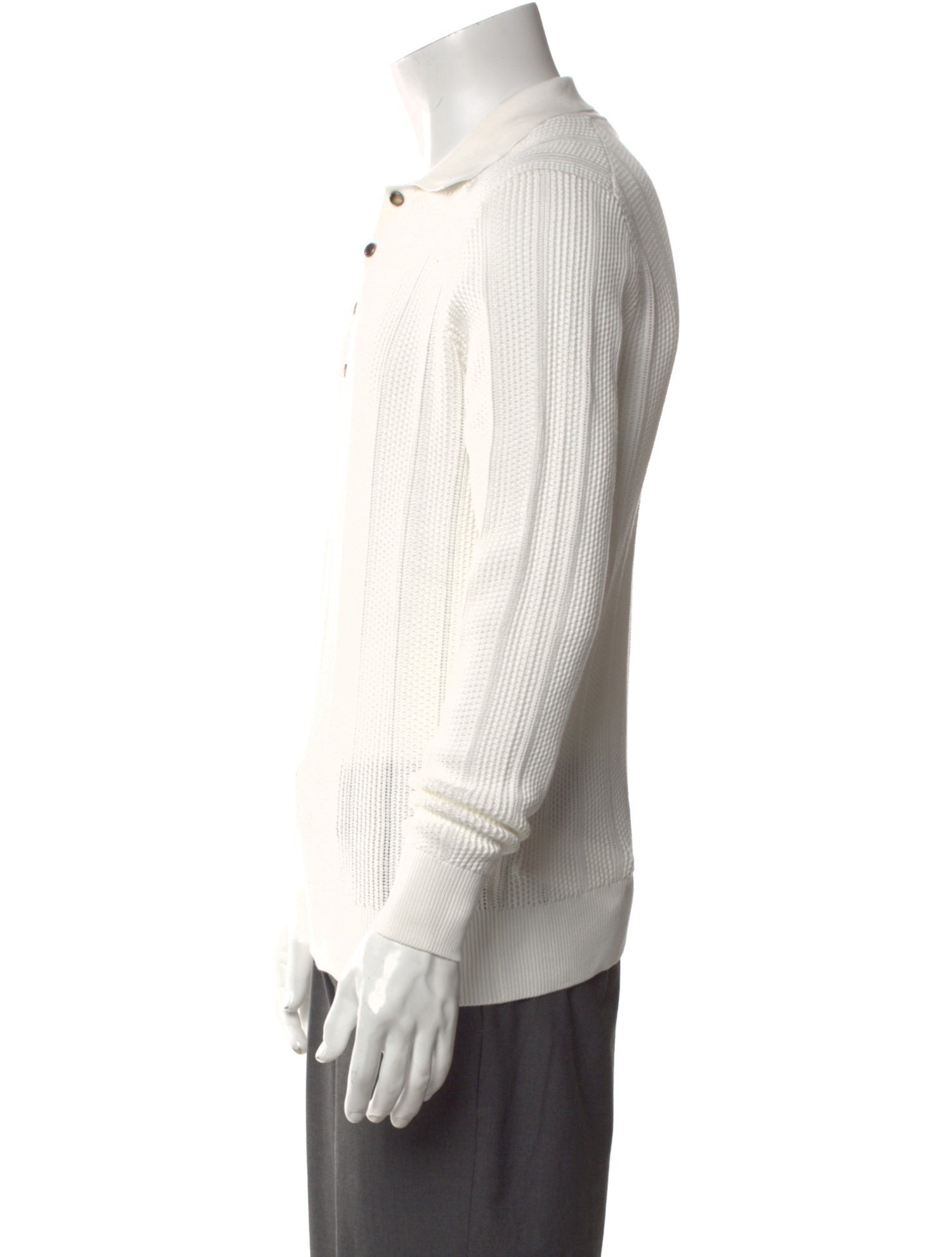 Brunello Cucinelli Collar Long Sleeve Polo Sweater w/ Tags