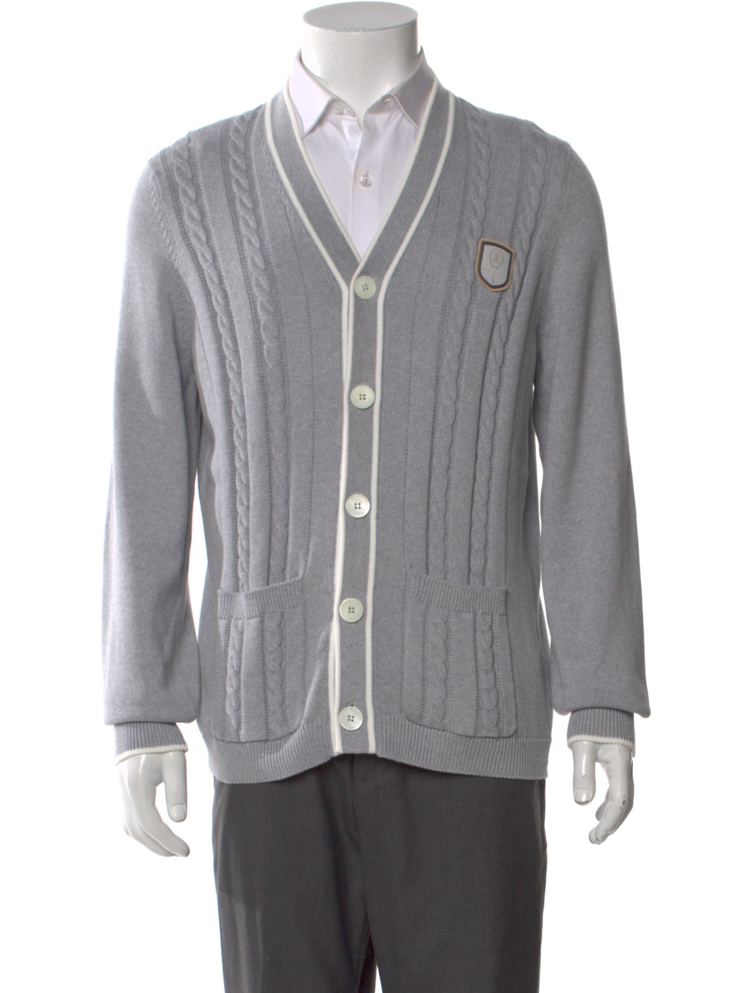 Brunello Cucinelli Striped V-Neck Cardigan w/ Tags