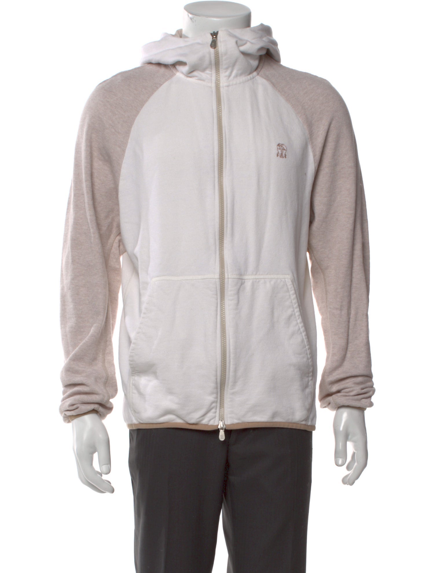 Brunello Cucinelli Mock Neck Long Sleeve Hoodie