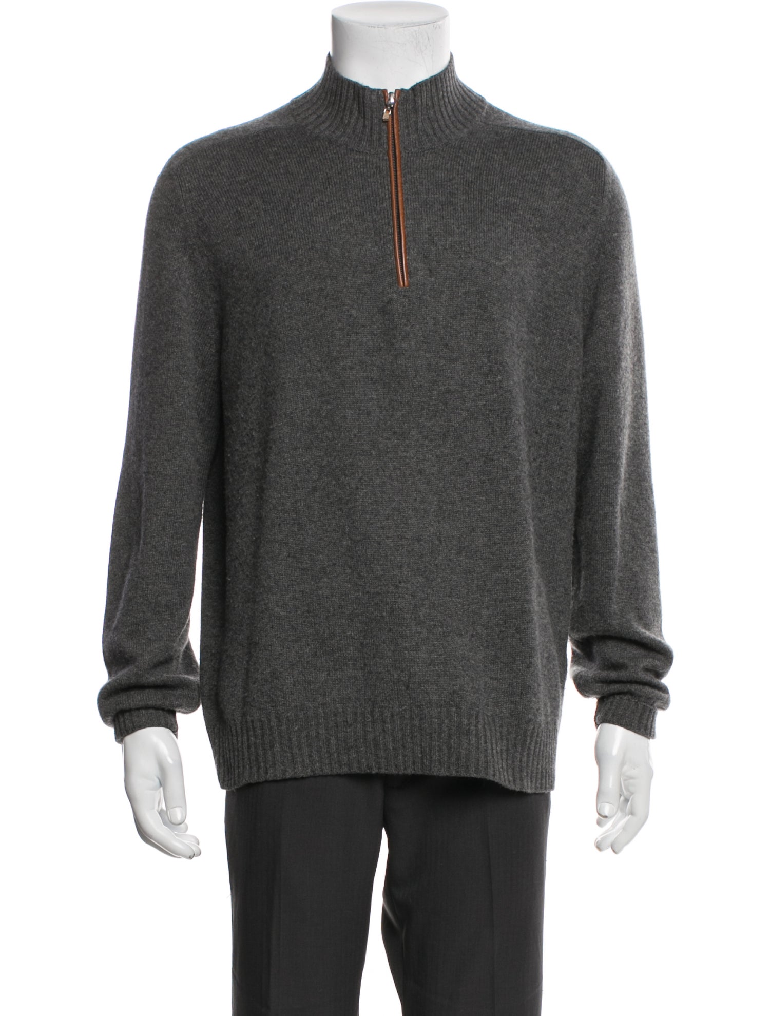 Brunello Cucinelli Cashmere Mock Neck Polo Sweater
