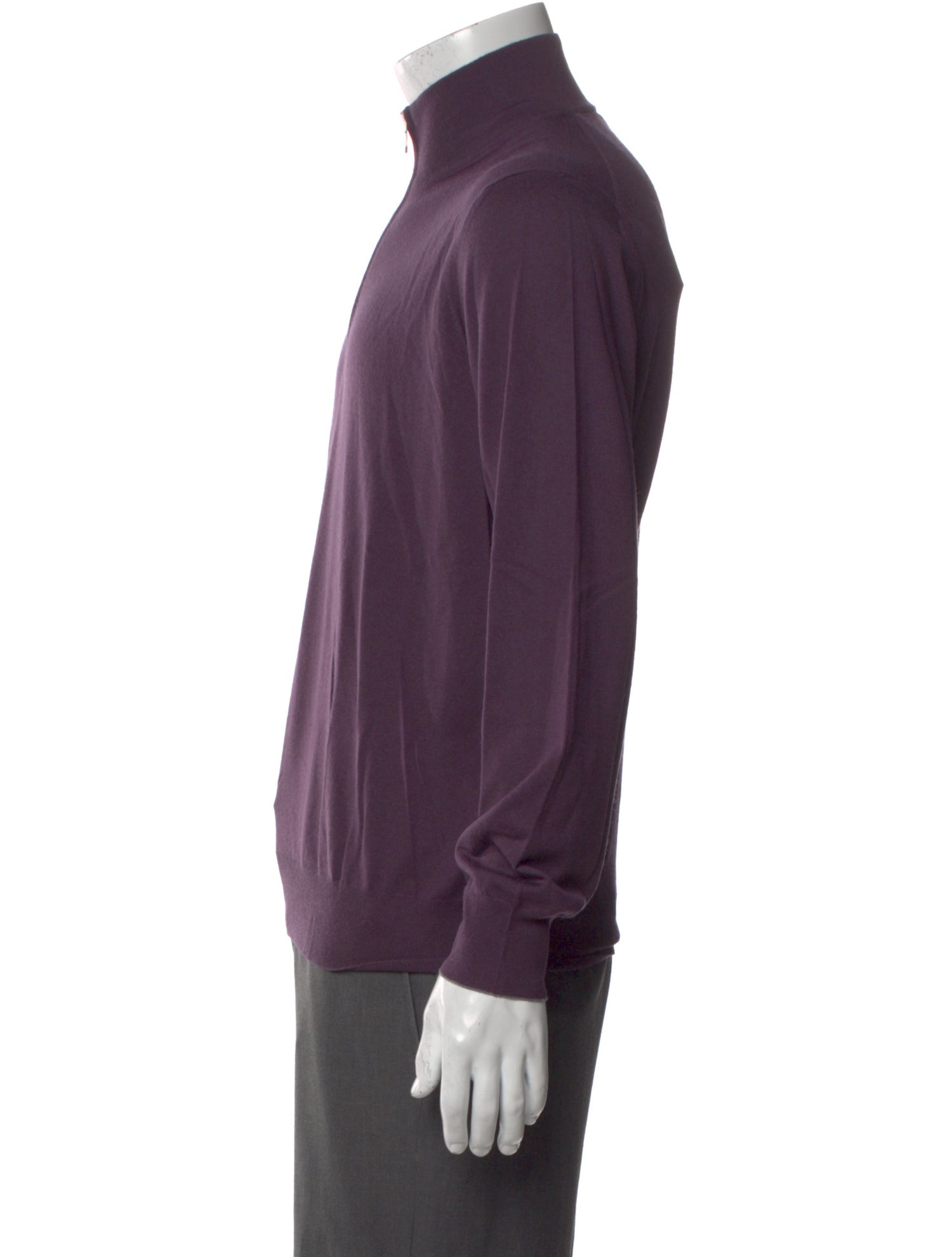 Brunello Cucinelli Virgin Wool Mock Neck Polo Sweater w/ Tags