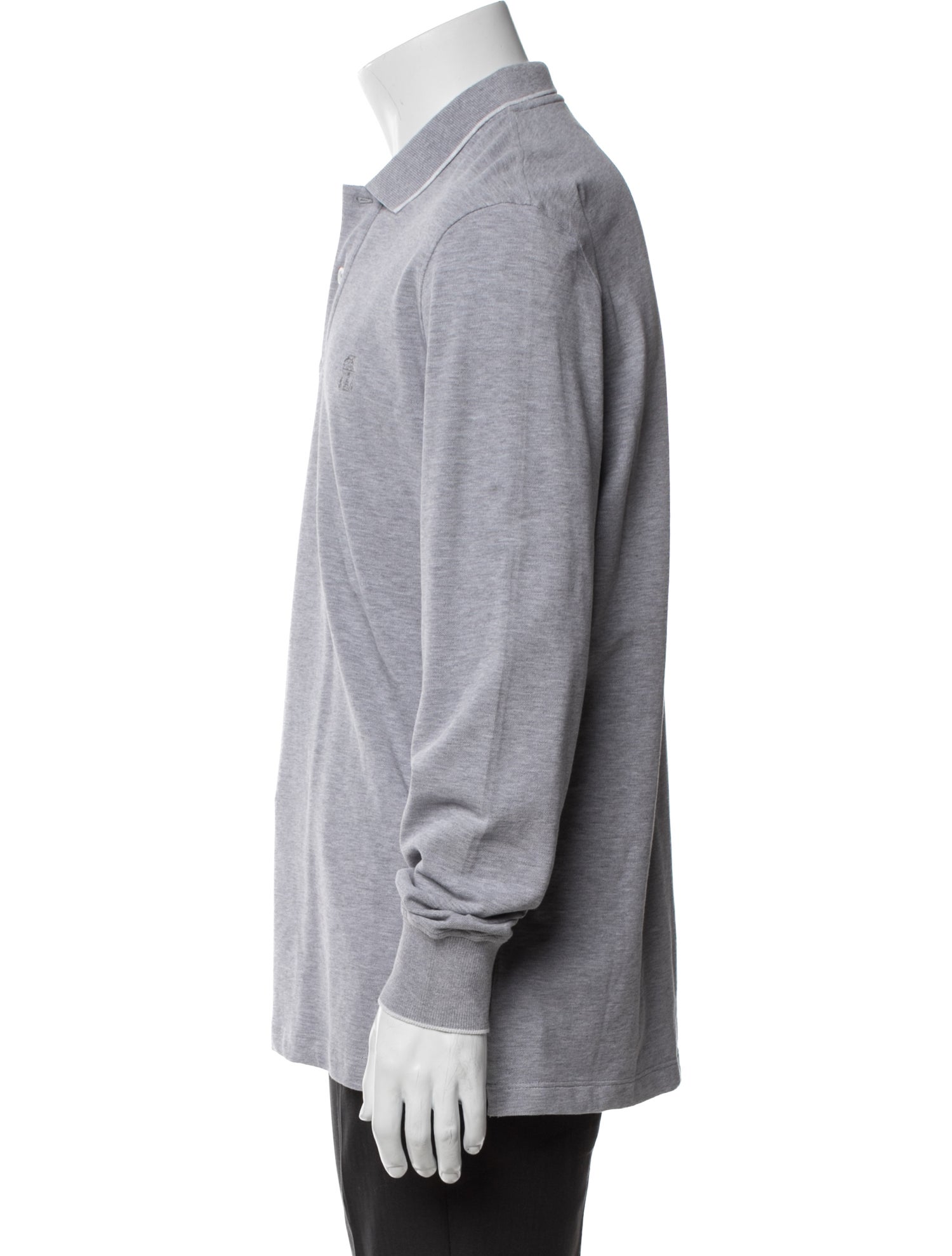 Brunello Cucinelli V-Neck Long Sleeve Polo Shirt