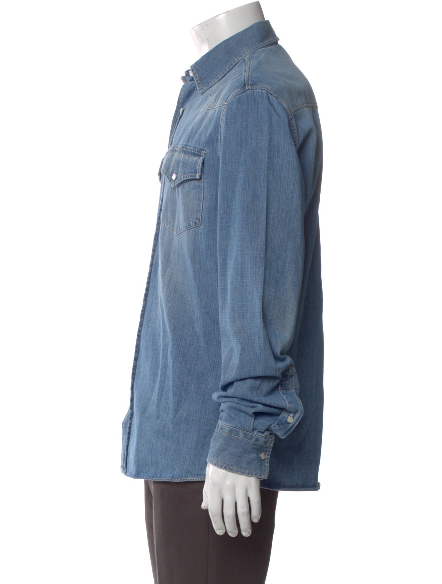 Brunello Cucinelli Long Sleeve Denim Shirt