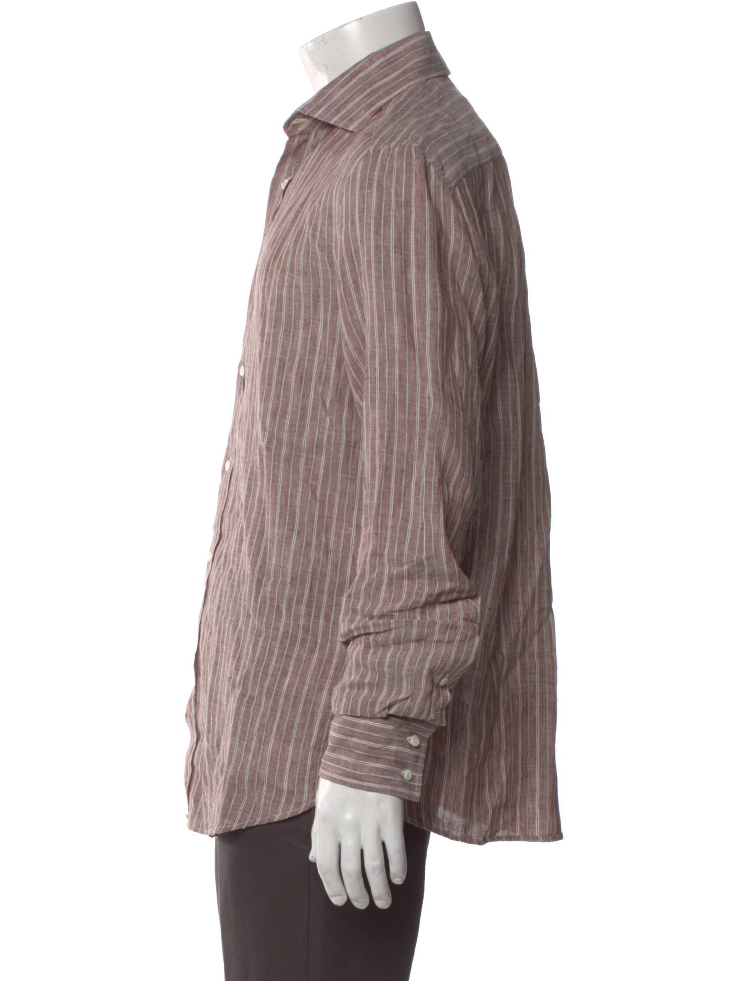Brunello Cucinelli Linen Striped Shirt