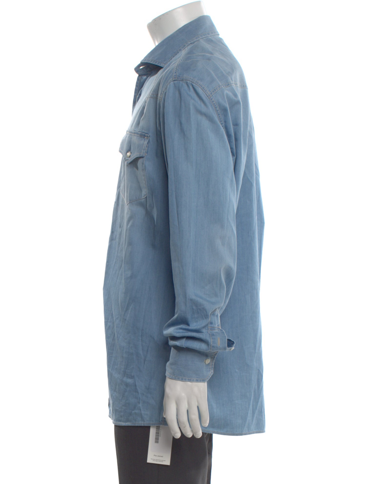 Brunello Cucinelli Long Sleeve Denim Shirt