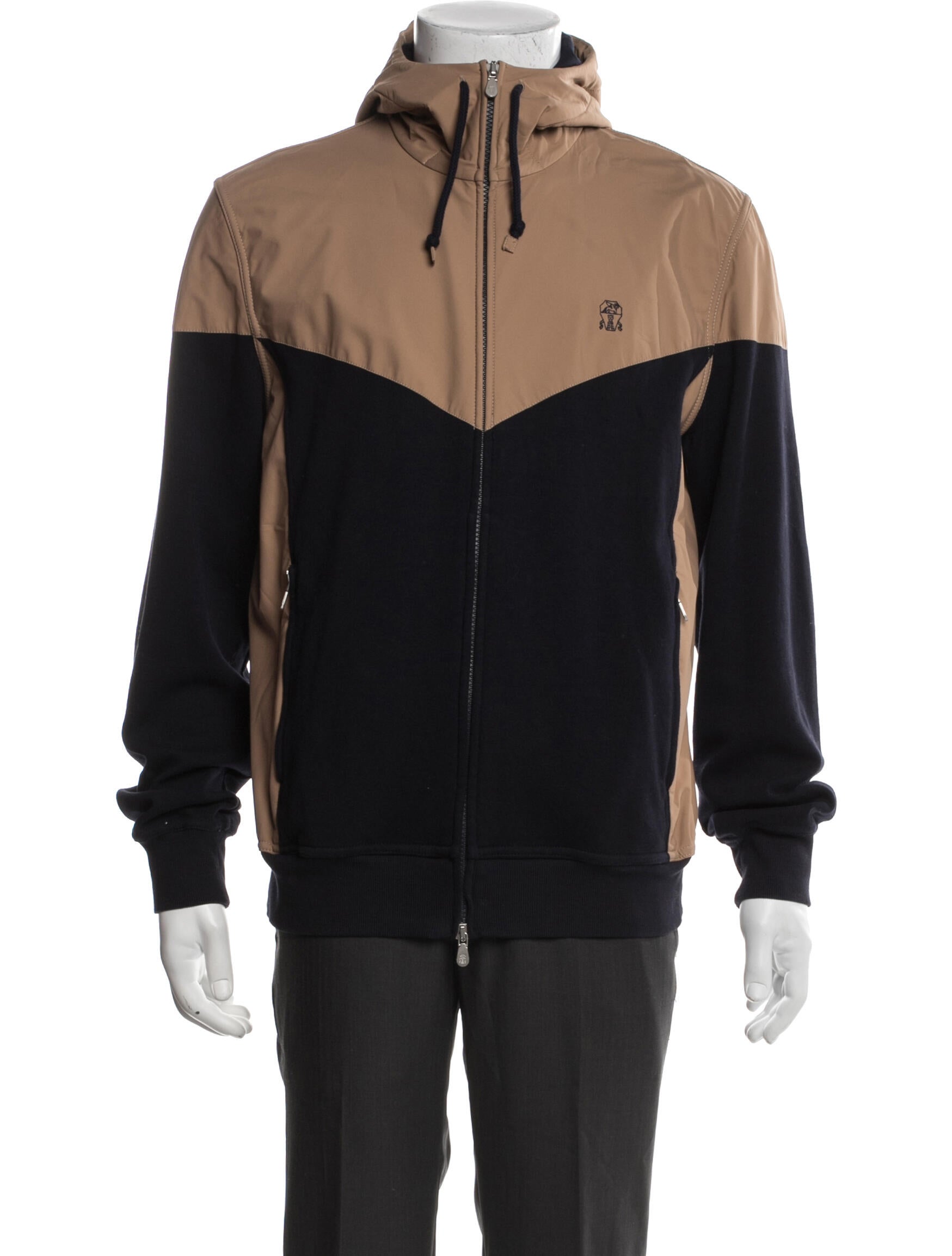 Brunello Cucinelli Colorblock Pattern Windbreaker