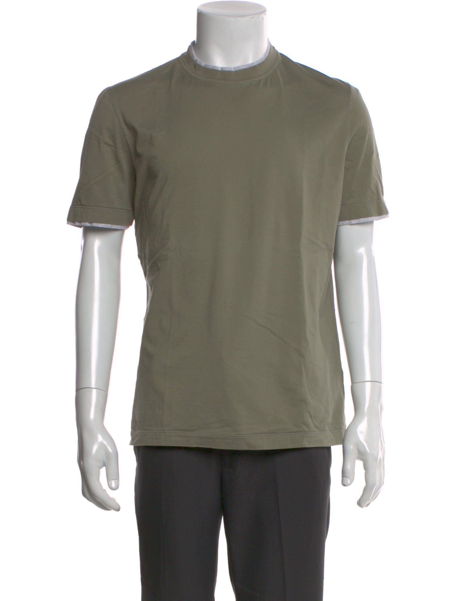 Brunello Cucinelli Mock Neck Short Sleeve T-Shirt