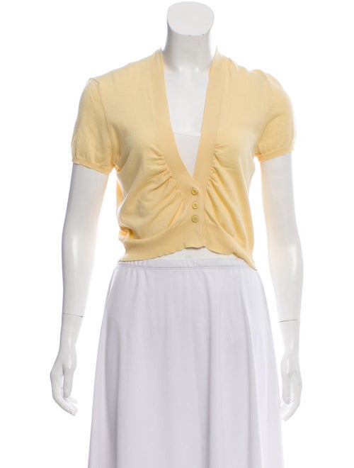 Brunello Cucinelli Short Sleeve Cardigan Yellow