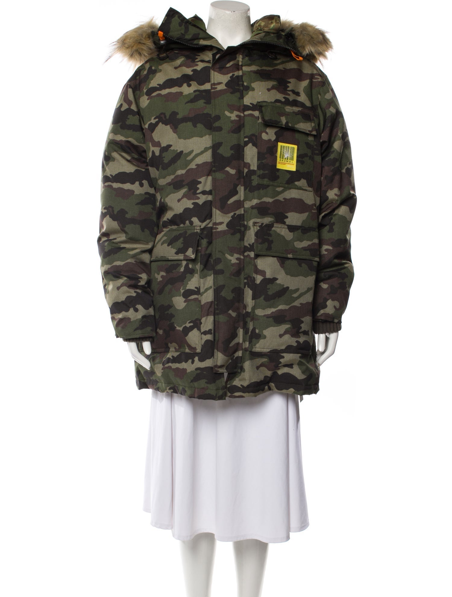 Brumal Camouflage Print Down Coat