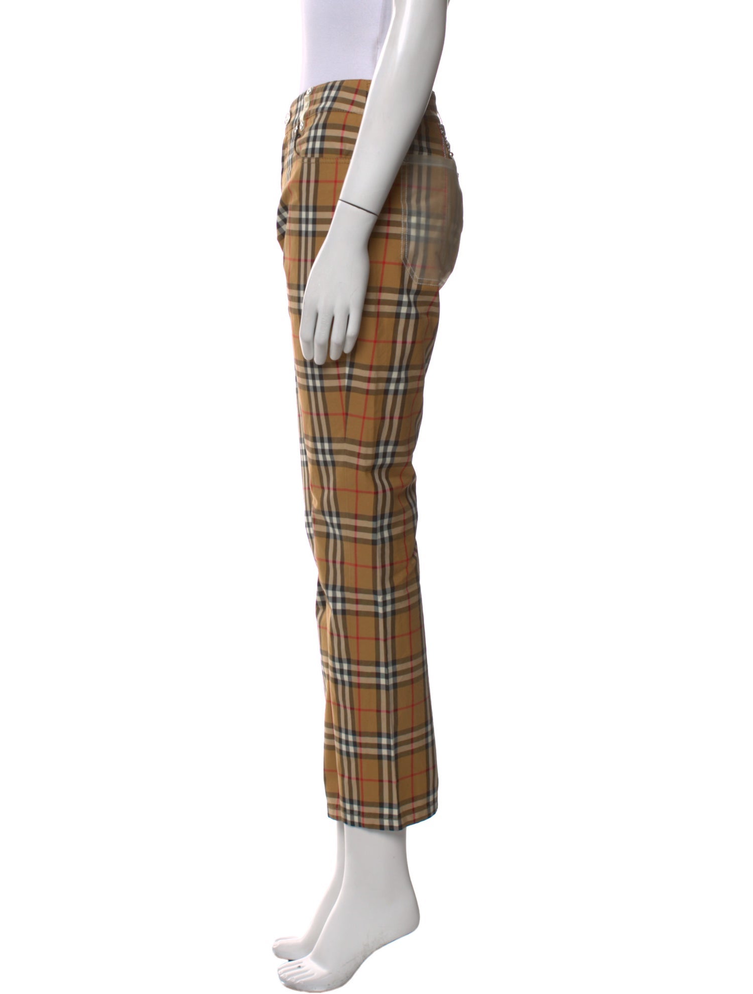 Burberry x Vivienne Westwood Plaid Print Straight Leg Pants