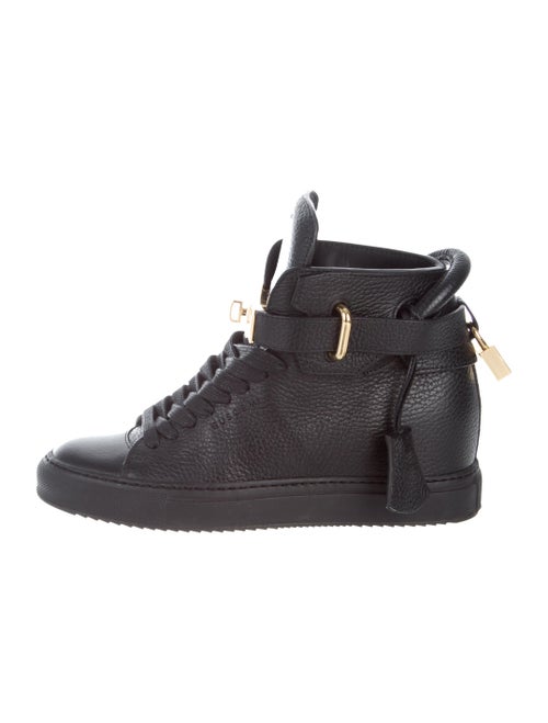 Buscemi Leather Wedge Sneakers Black