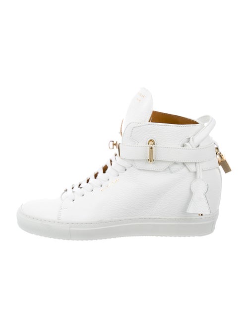 Buscemi 100Mm Alta Wedge Wedge Sneakers White