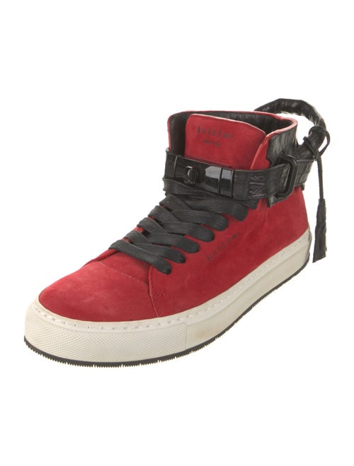 Buscemi Suede Colorblock Pattern Sneakers
