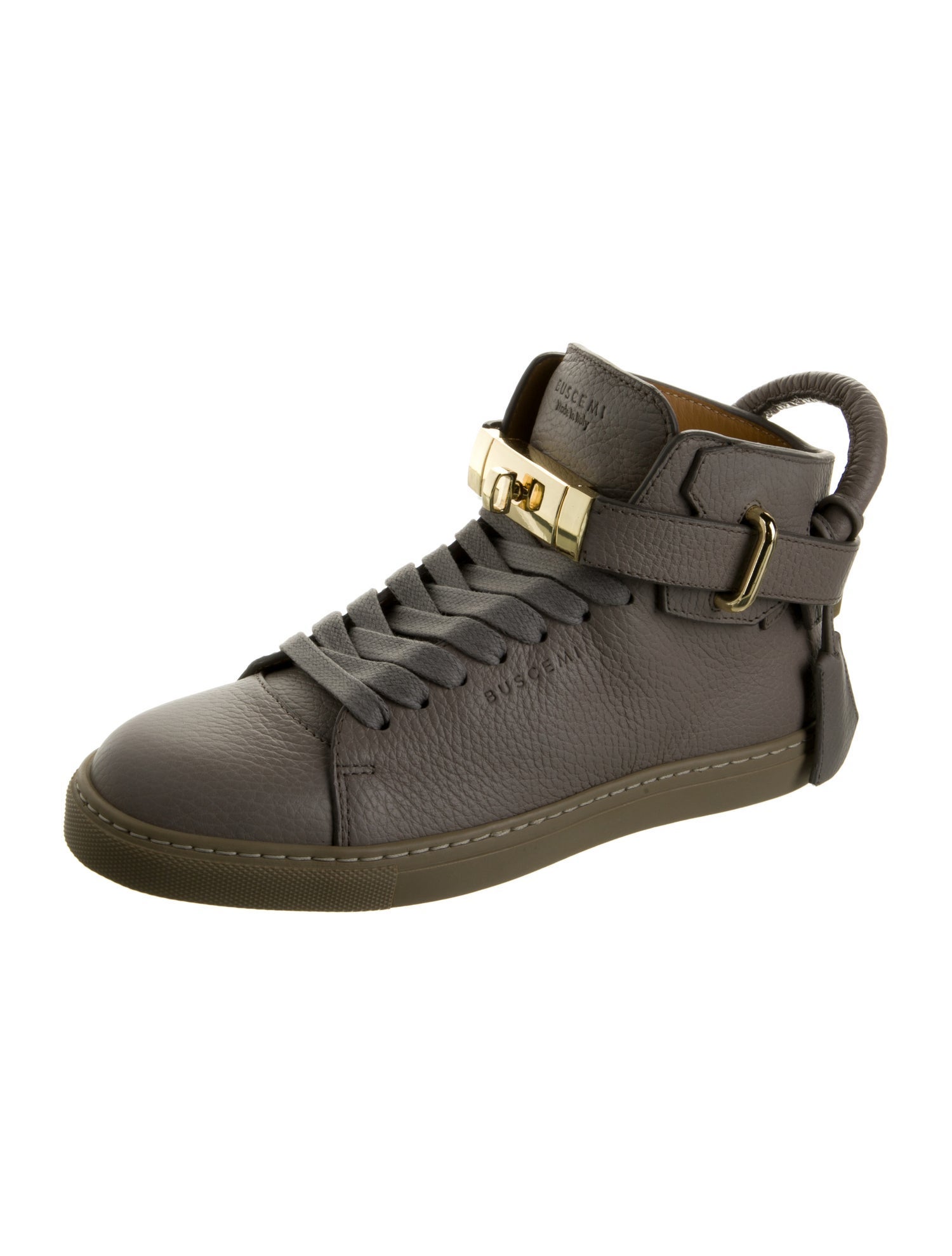 Buscemi Leather Studded Accents Sneakers