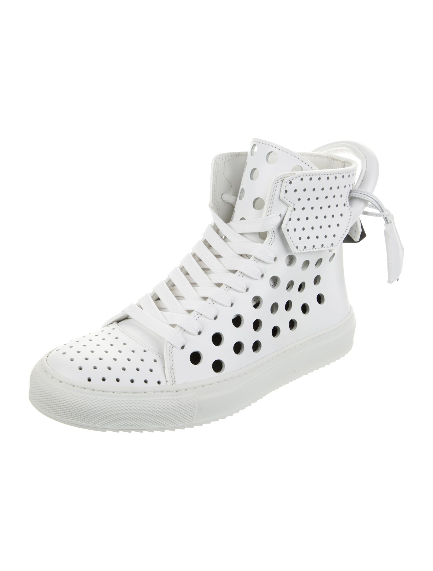 Buscemi Leather Lasercut Accents Sneakers