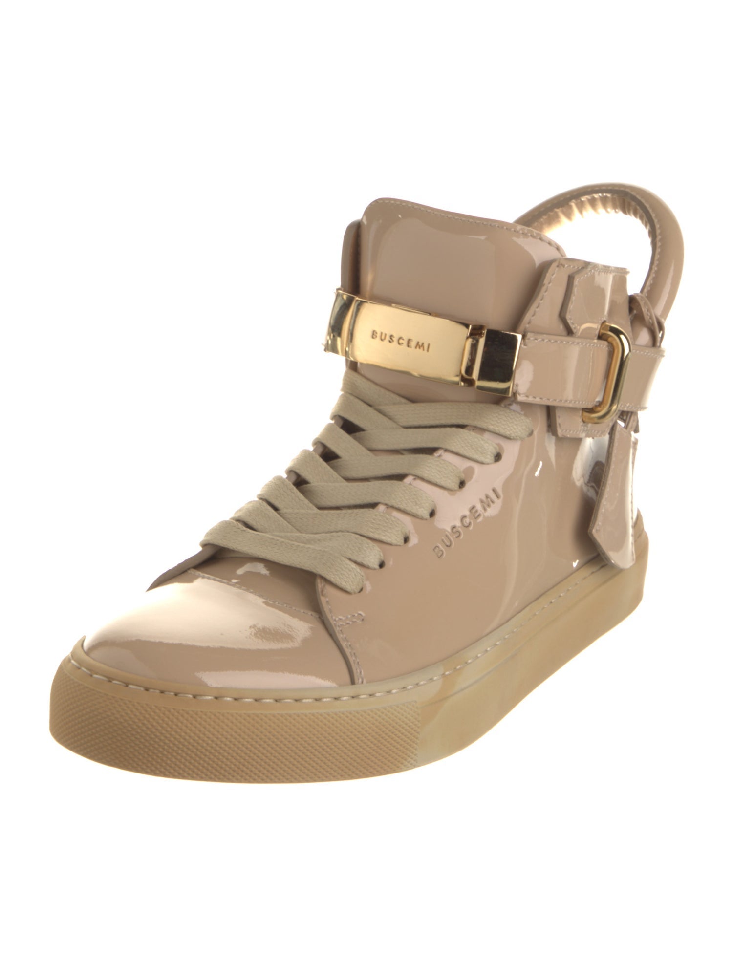Buscemi Patent Leather Wedge Sneakers