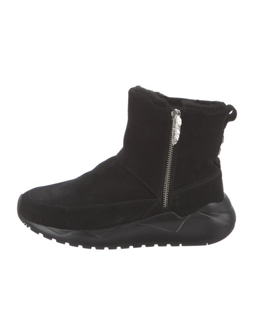 Buscemi Suede Faux Fur Trim Boots