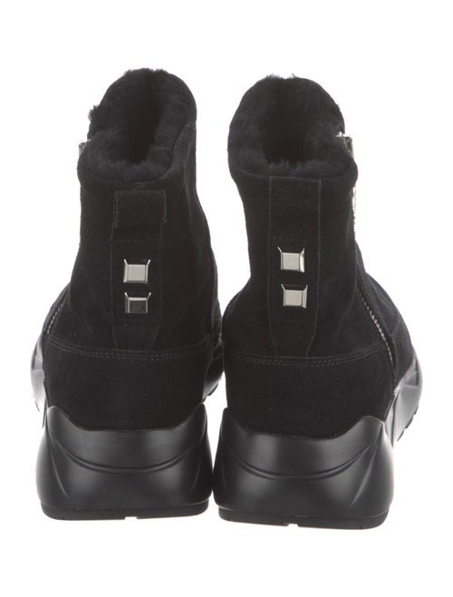 Buscemi Suede Faux Fur Trim Boots