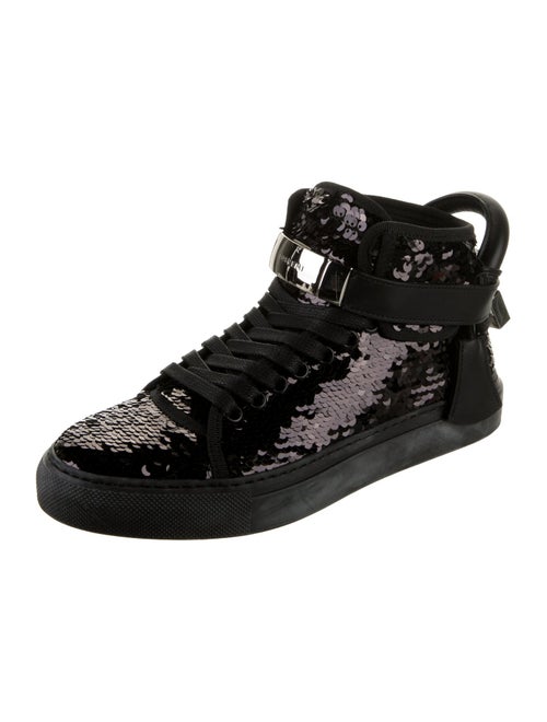 Buscemi Sequins Leather Trim Embellishment Sneakers