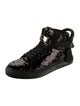 Buscemi Sequins Leather Trim Embellishment Sneakers
