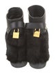Buscemi Leather Fur Trim Boots
