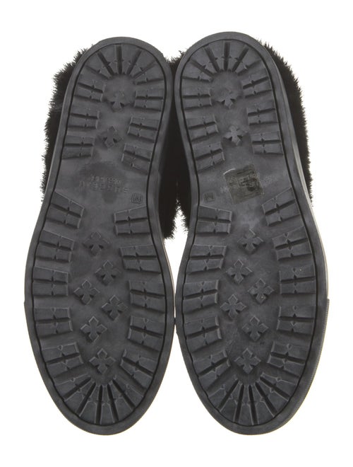 Buscemi Leather Fur Trim Boots