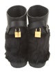 Buscemi Leather Fur Trim Boots