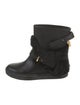Buscemi Leather Fur Trim Boots