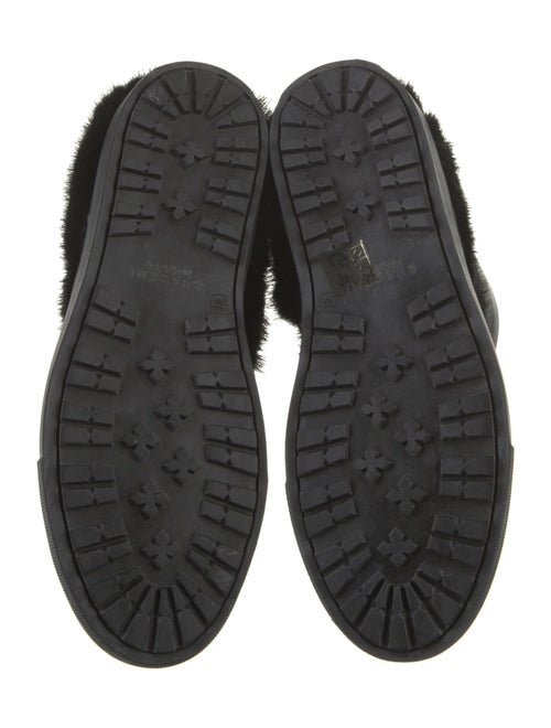 Buscemi Leather Fur Trim Boots