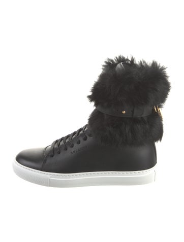 Buscemi Sneakers Leather Fur Trim 7