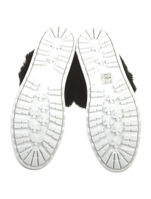 Buscemi Leather Fur Trim Sneakers