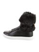 Buscemi Leather Faux Fur Trim Sneakers