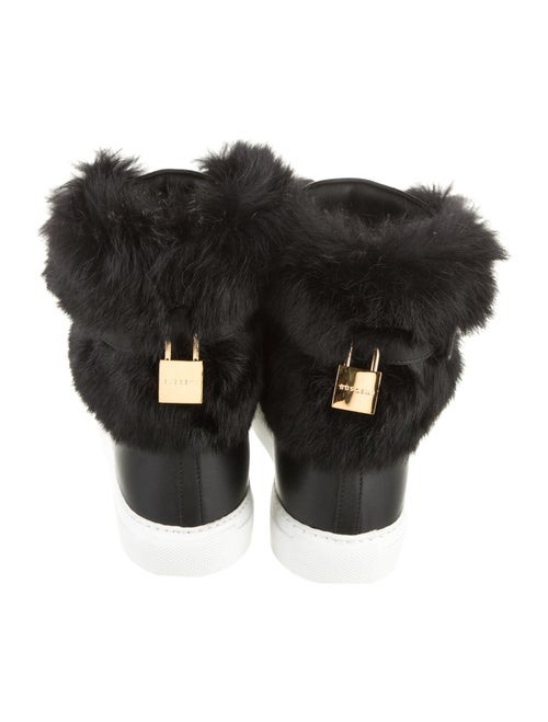 Buscemi Leather Faux Fur Trim Sneakers