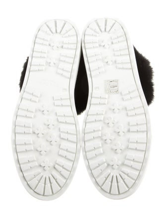 Buscemi Leather Faux Fur Trim Sneakers