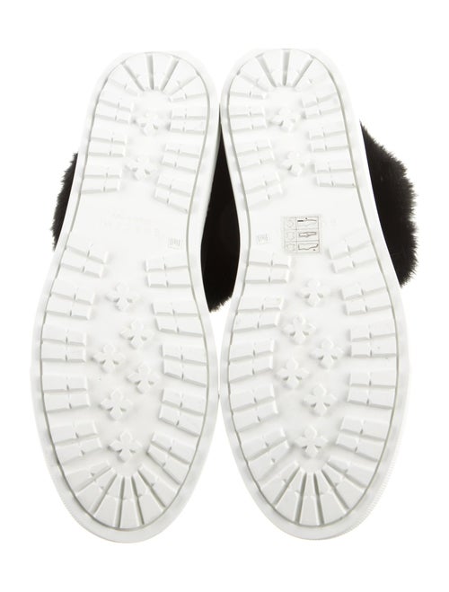 Buscemi Leather Faux Fur Trim Sneakers