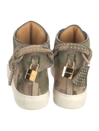 Buscemi Suede Camouflage Print Sneakers