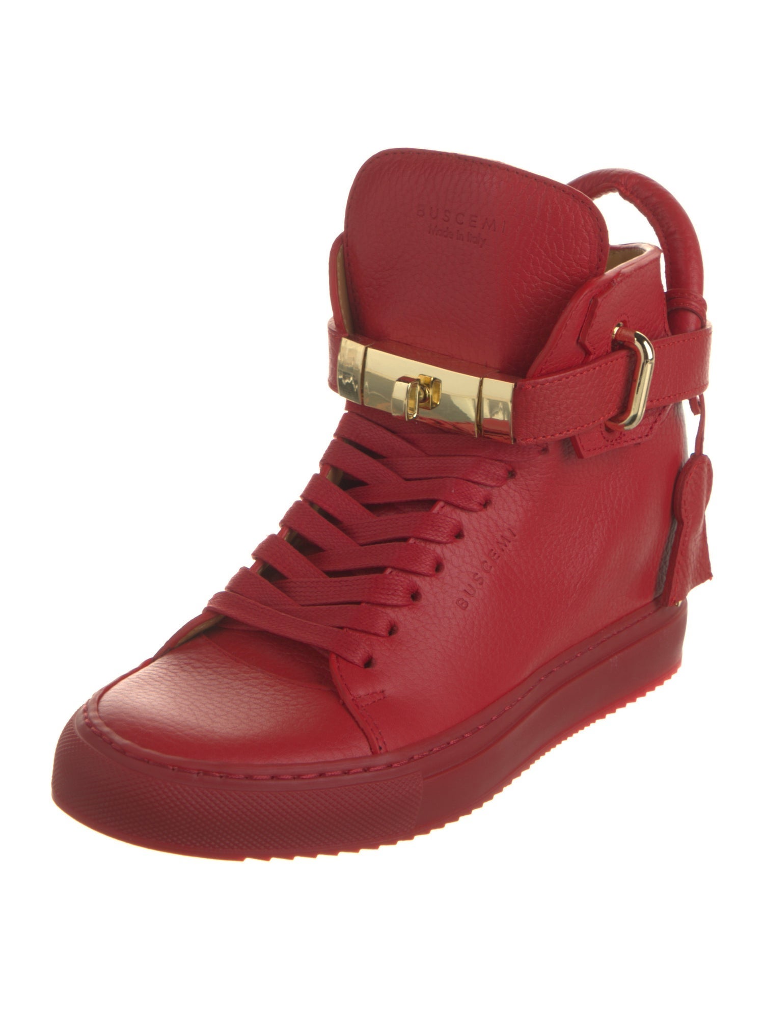 Buscemi Leather Wedge Sneakers