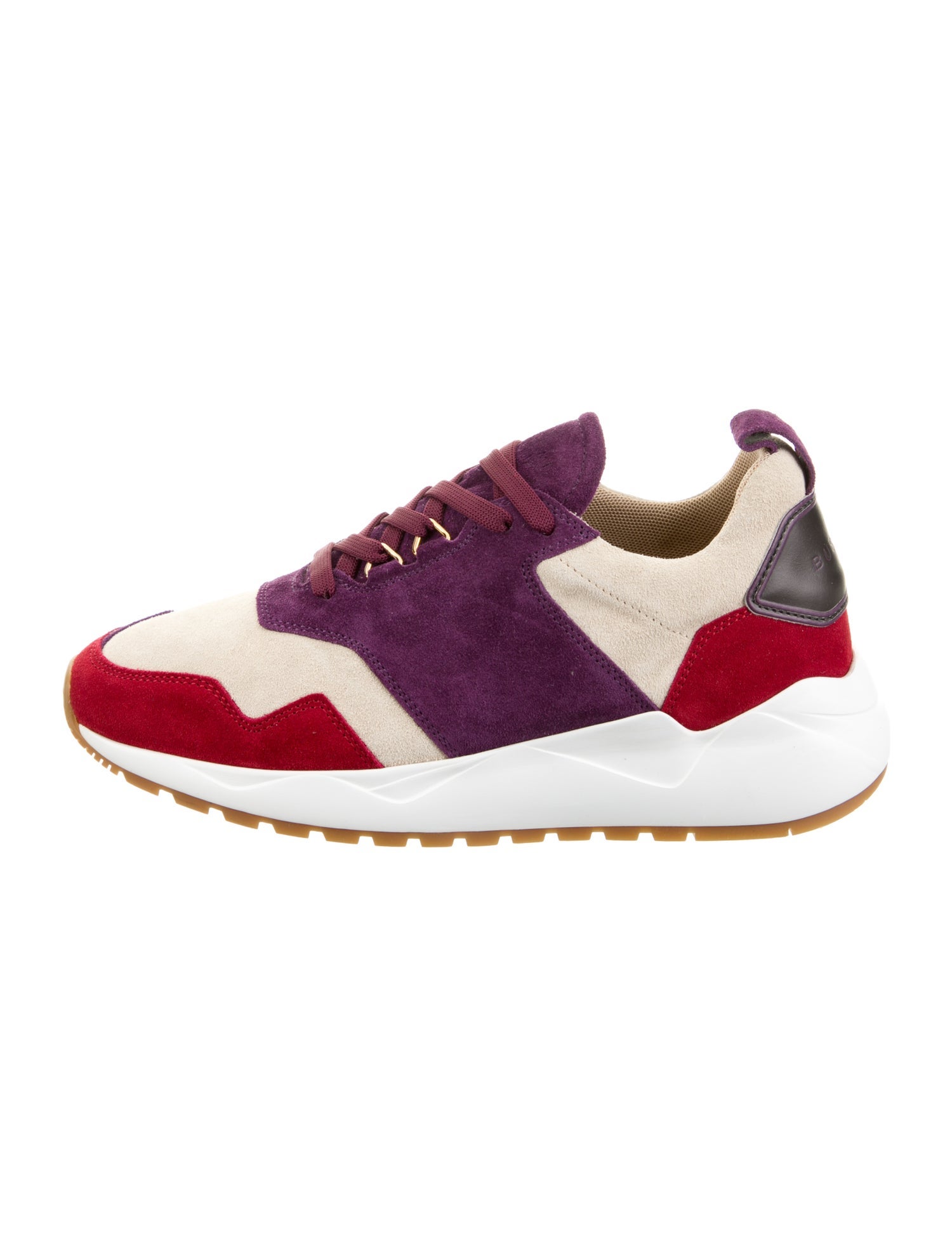 Buscemi Suede Colorblock Pattern Athletic Sneakers