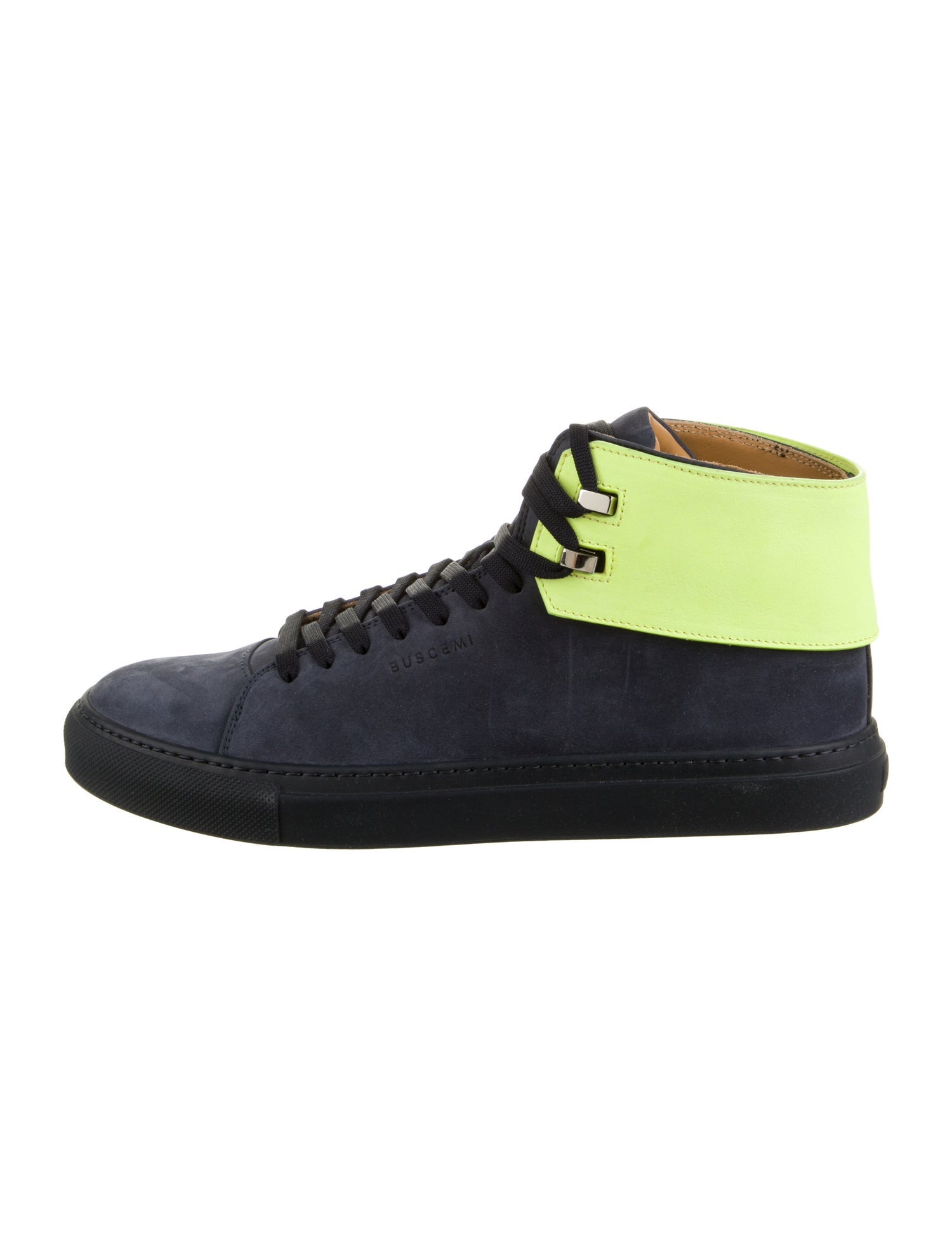 Buscemi Suede Colorblock Pattern Sneakers