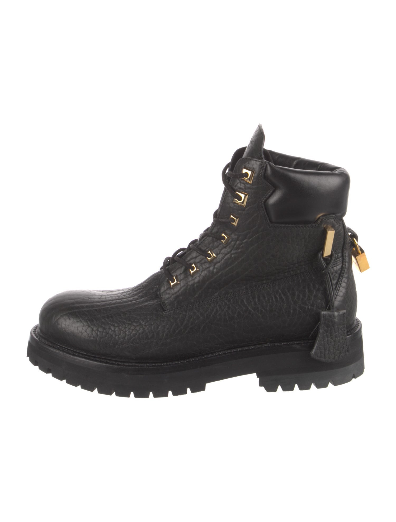 Buscemi Leather Combat Boots