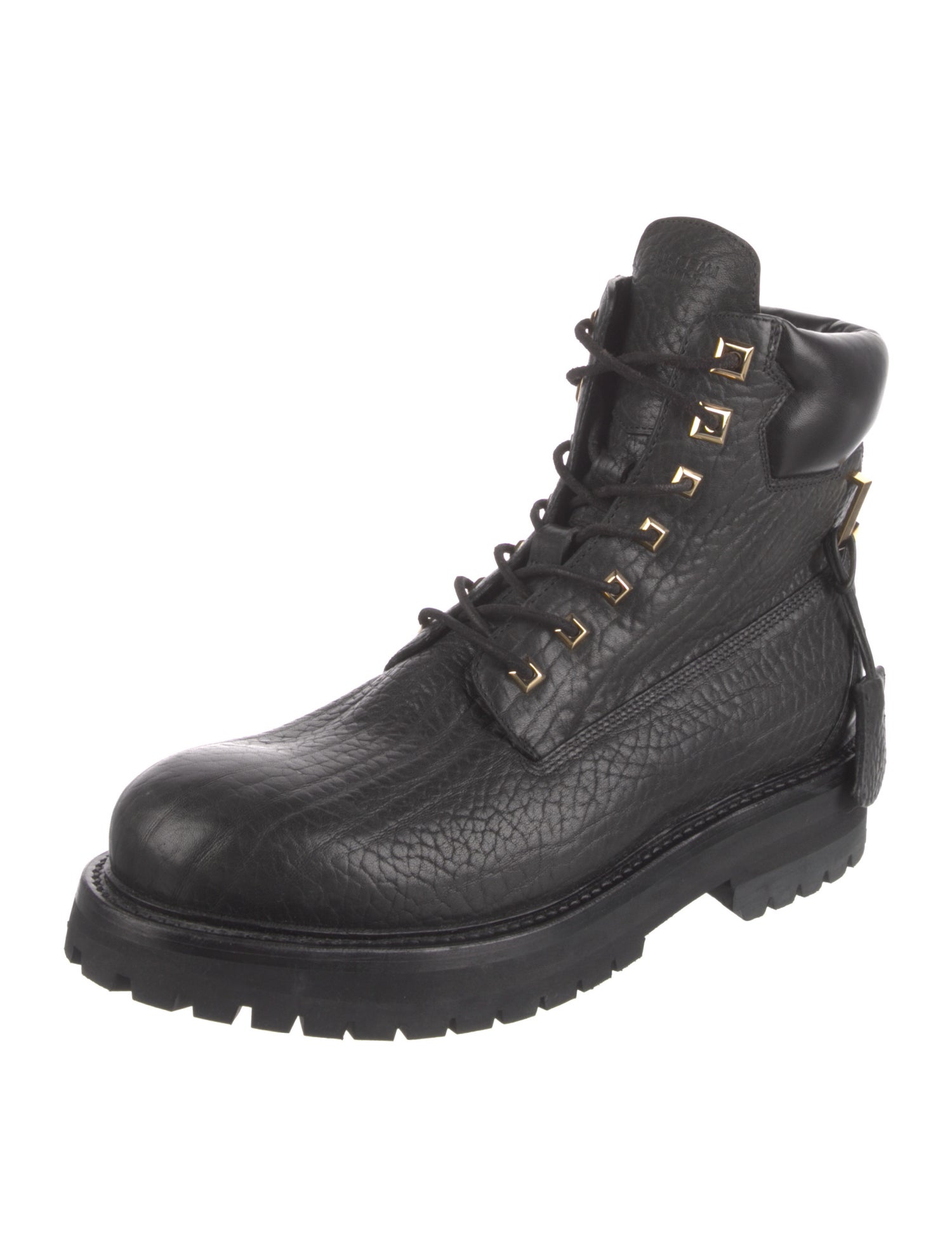Buscemi Leather Combat Boots