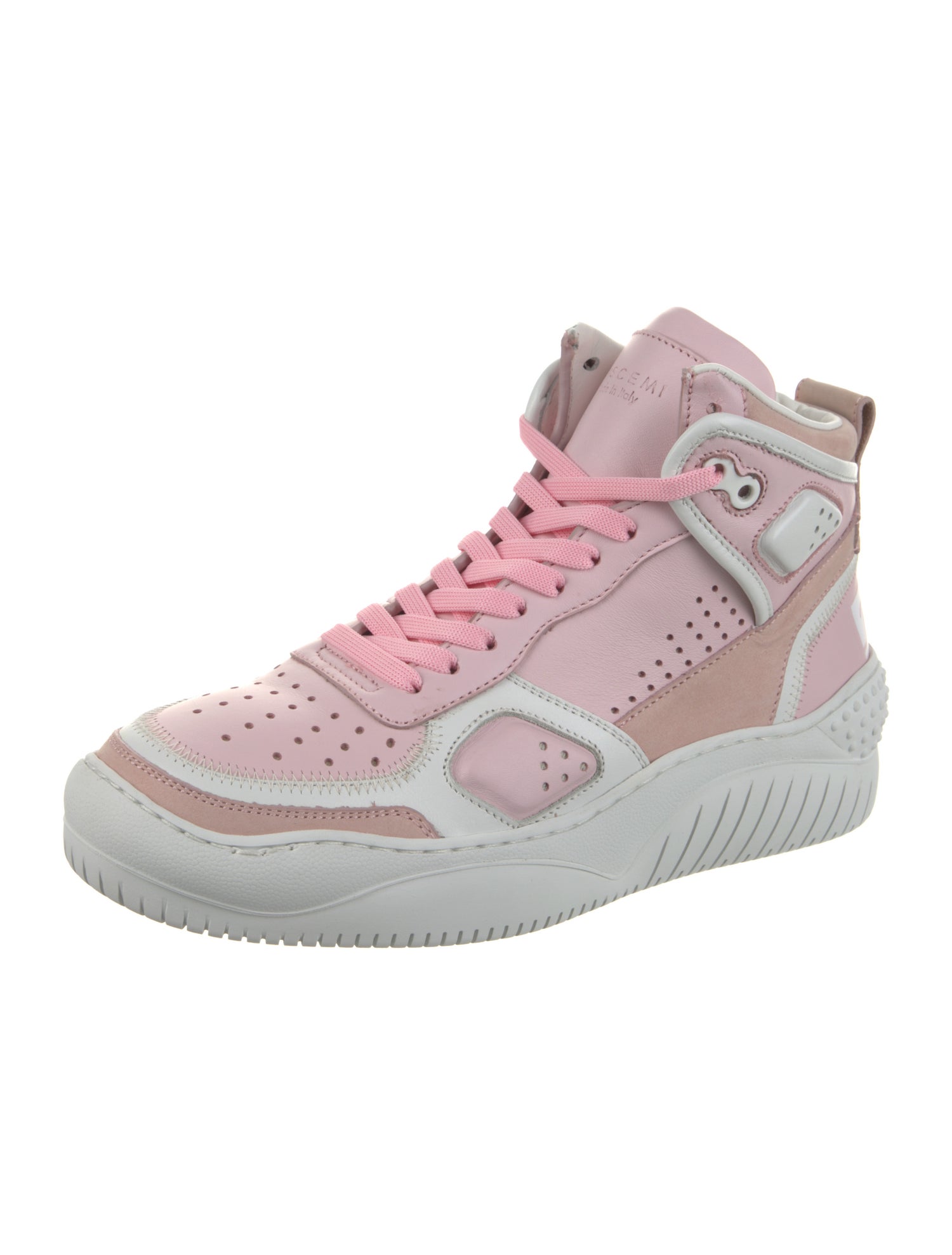 Buscemi Leather Colorblock Pattern Sneakers