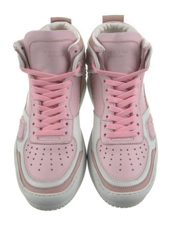 Buscemi Leather Colorblock Pattern Sneakers