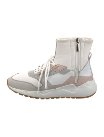 Buscemi Leather Colorblock Pattern Sneakers