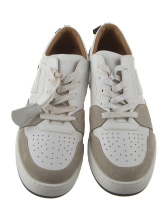 Buscemi Leather Colorblock Pattern Sneakers